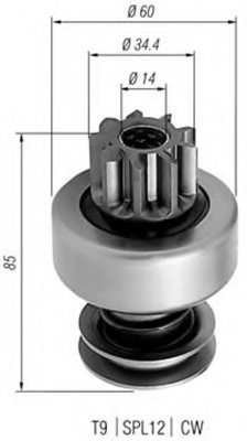 MAGNETI MARELLI 940113020414 Pinion, starter